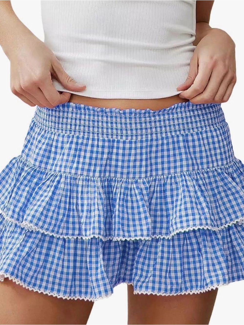 Amazon Layered Ruffle Gingham Mini. MAKE ME AN OFFER!